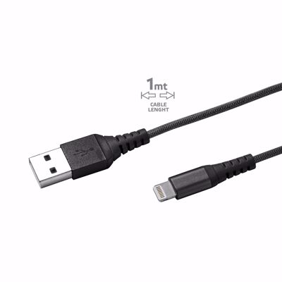 Immagine di USB LIGHTNING NYLON CABLE BLACK