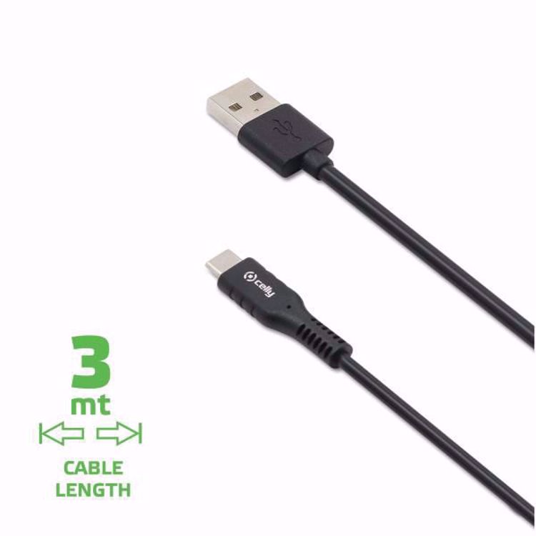 Immagine di USB - TYPE C CABLE 3 METRI BLACK