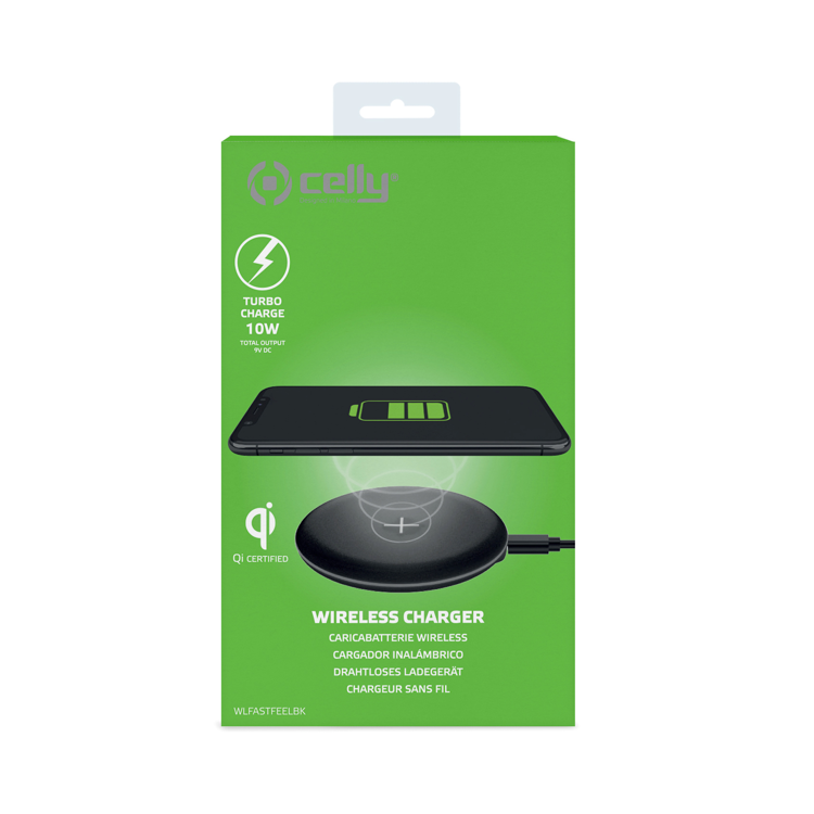 Immagine di CARICATORE WIRELESS TURBO CHARGE 10W BLACK