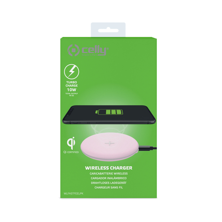 Immagine di CARICATORE WIRELESS TURBO CHARGE 10W ROSA