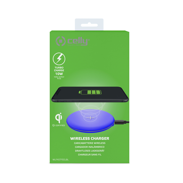 Immagine di CARICATORE WIRELESS TURBO CHARGE 10W BLU